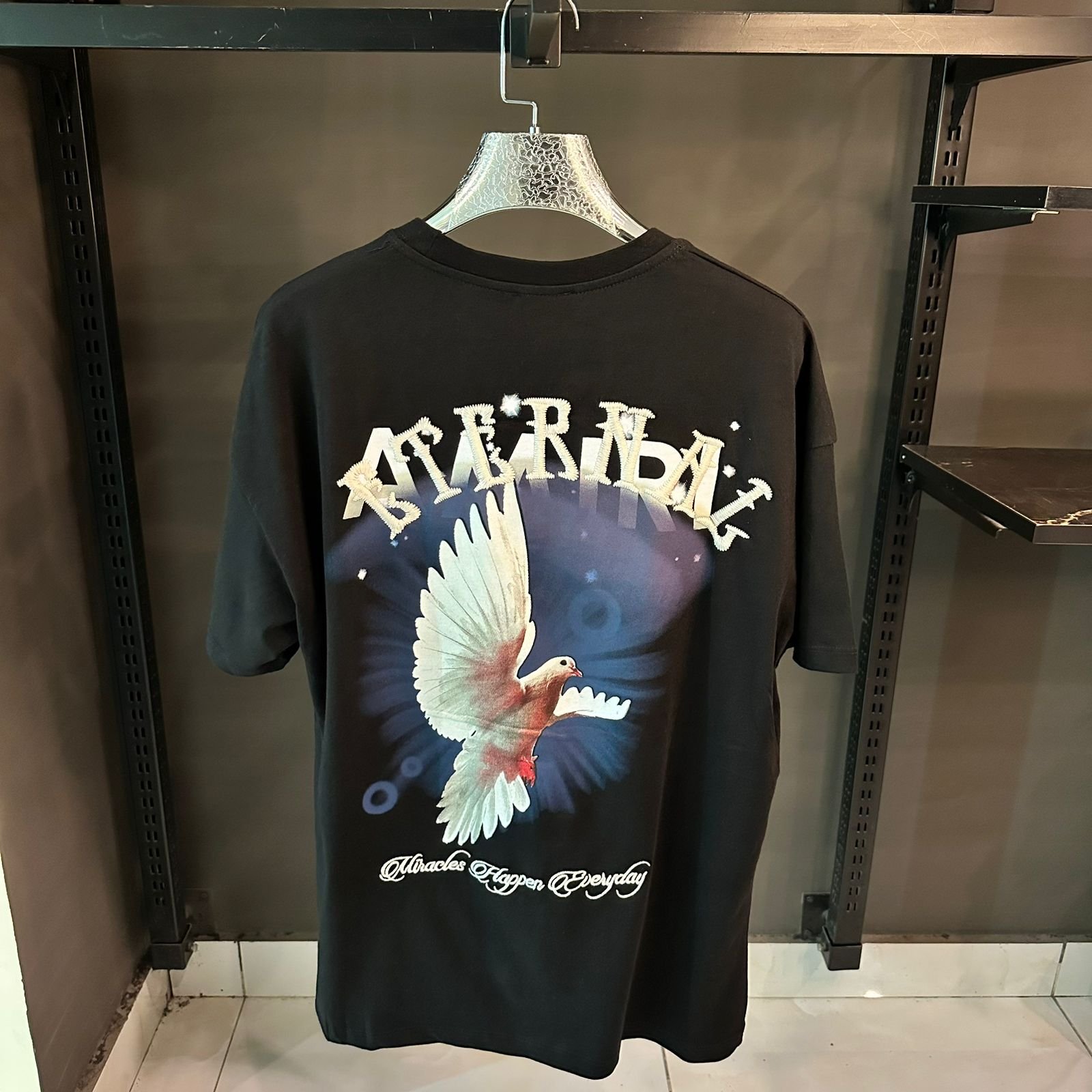 AMIRI BLACK TSHIRT DOVE PRINT - The Nucleus Clothing