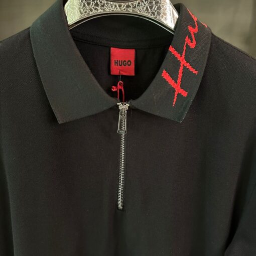 HU BOSS BLACK ZIPPER POLO - Image 2