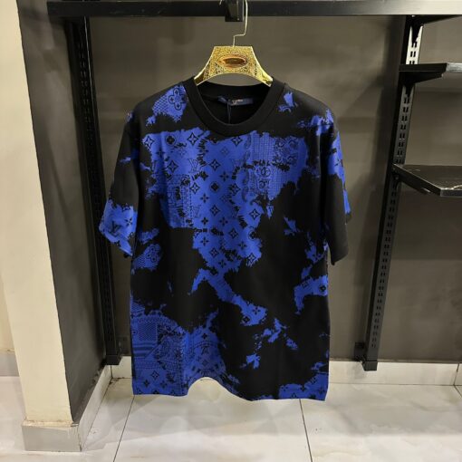 LOUIS V BLACK AND BLUE OVERSIZED TSHIRT