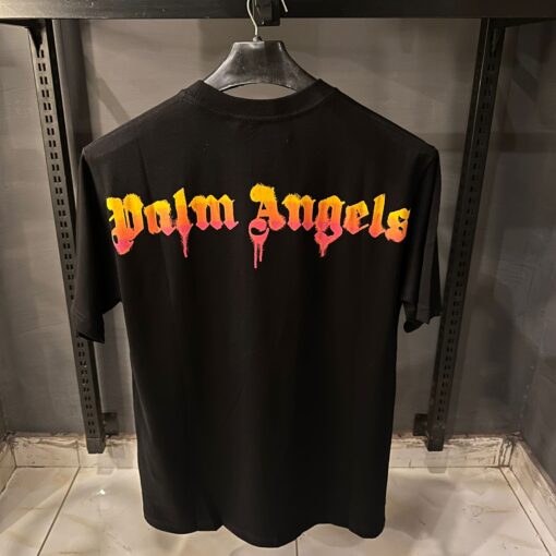 PA BLACK TSHIRT MULTI PALM PRINT - Image 3