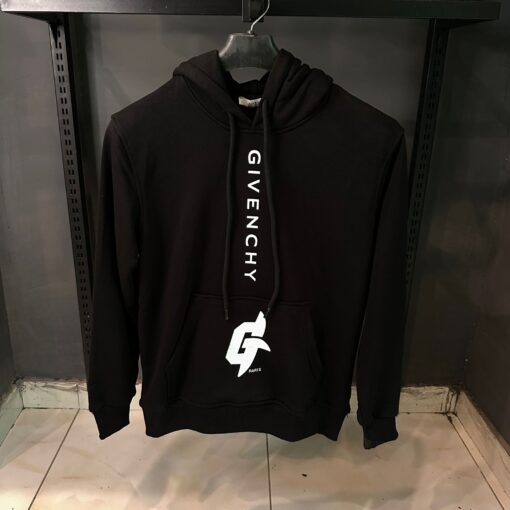 GV BLACK WHITE PRINT HOODIE WHITE PRINT