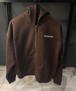 DROPSIZE BROWN HOODIE SIDE EMBROIDERD OVER SIZED(ORIGINAL)