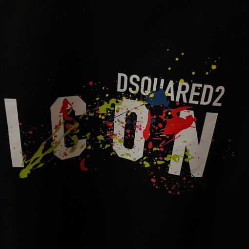 DSQ Black Sweatshirt Multi Icon Print - Image 2