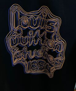Alternative view of Louis V Black Sweatshirt Orange Purple Print