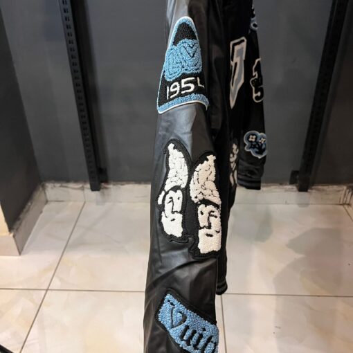 Louis V Black Jacket White Blue Patches - Image 3
