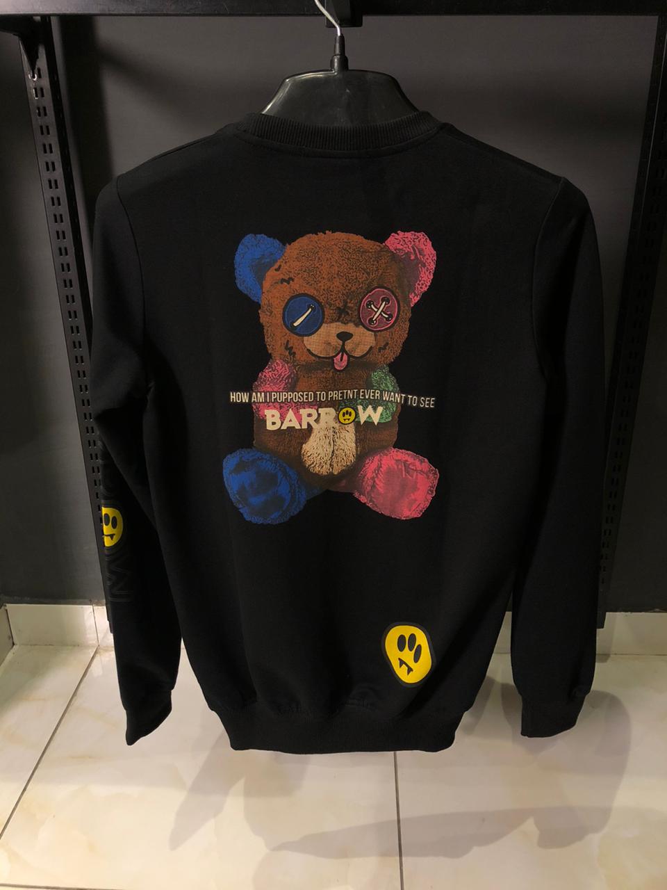 BARROW BLACK SWEATSHIRT MULTI BEAR PRINT - Image 2