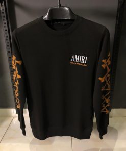 AR Bones print Cotton Terry T shirt In Black