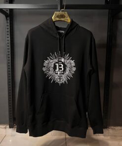 BLM BLACK HOODIE WHITE EMBROIDERED