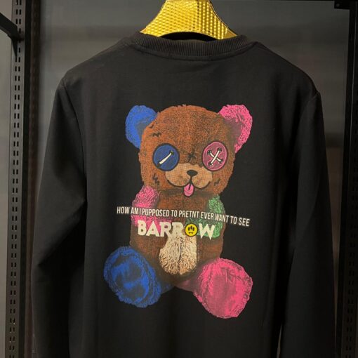 BARROW BLACK SWEATSHIRT MULTI BEAR PRINT - Image 2