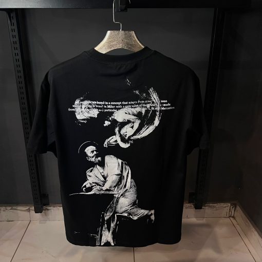OFFW BLACK TSHIRT WHITE MAN PRINT