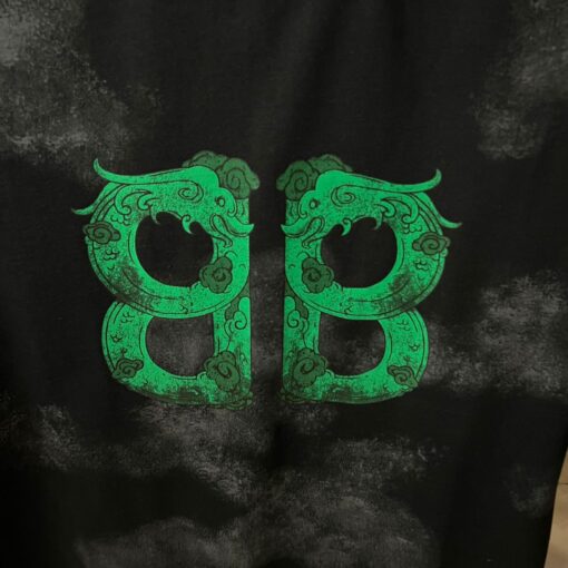 BB BLACK TSHIRT GREEN PRINT - Image 3