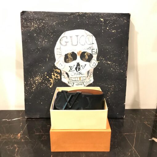 LOUIS V BLACK BUCKLE BELT