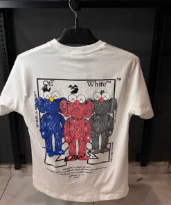 Alternative view of OFFW TSHIRT WHITE MULTI KAWS PRINT