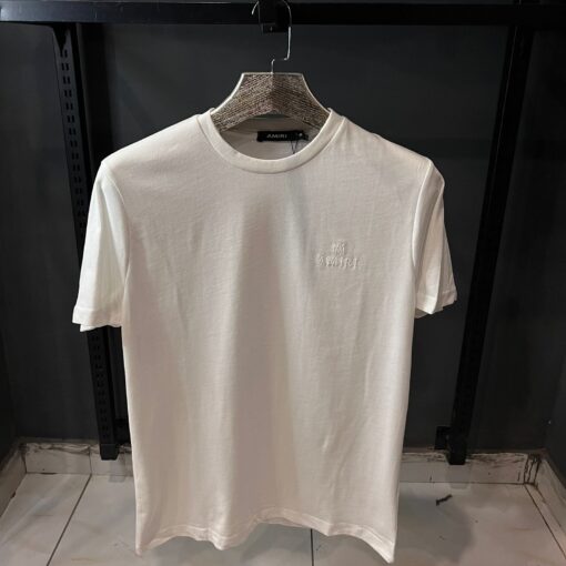 AR Premium White T Shirt White Embroidery