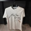 PA WHITE TSHIRT BLACK RED PRINT
