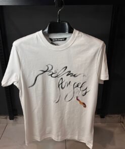 PA WHITE TSHIRT BLACK RED PRINT