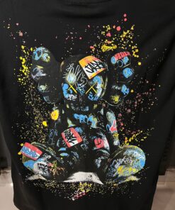 Alternative view of OFFW Black Tshirt with Front and back KAW Graphic