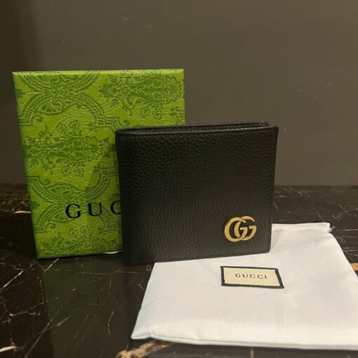 GC BLACK WALLET GOLDEN BADGE