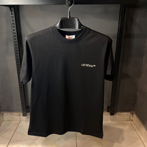 OFFW WHITE BLACK TSHIRT MOON PRINT