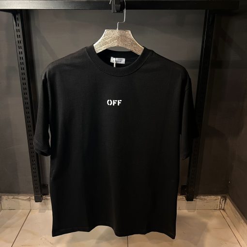 OFFW BLACK TSHIRT WHITE MAN PRINT - Image 2