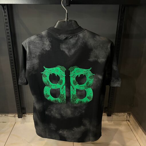 BB BLACK TSHIRT GREEN PRINT - Image 2