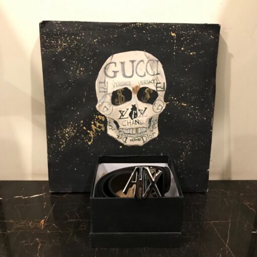 AX SILVER BUCKLE BELT