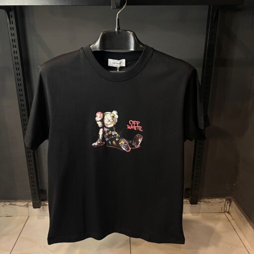 OFFW BLACK TSHIRT MULTI PRINT