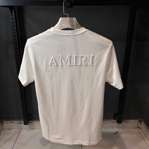 AR Premium White T Shirt White Embroidery - Image 3