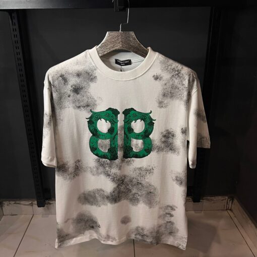 BB WHITE TSHIRT GREEN PRINT