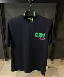 Alternative view of BARROW BLACK TSHIRT GREEN PRINT FRONT AND BACK OVER SIZED
