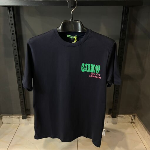 BARROW BLACK TSHIRT GREEN PRINT FRONT AND BACK OVER SIZED - Image 2