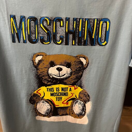 Mos Blue Teddy Bear Logo T Shirt - Image 2