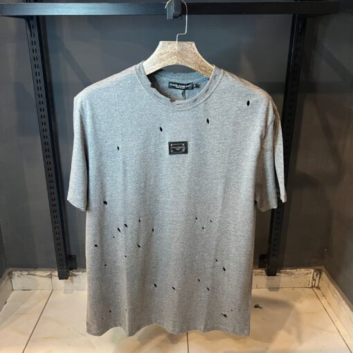 DG GRAY TSHIRT BURN PRINT OVER SIZED