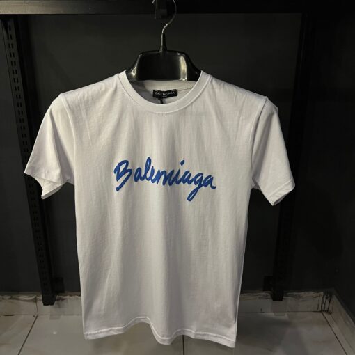 BB WHITE TSHIRT BLUE PRINT