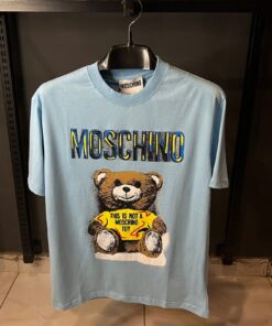 Mos Blue Teddy Bear Logo T Shirt