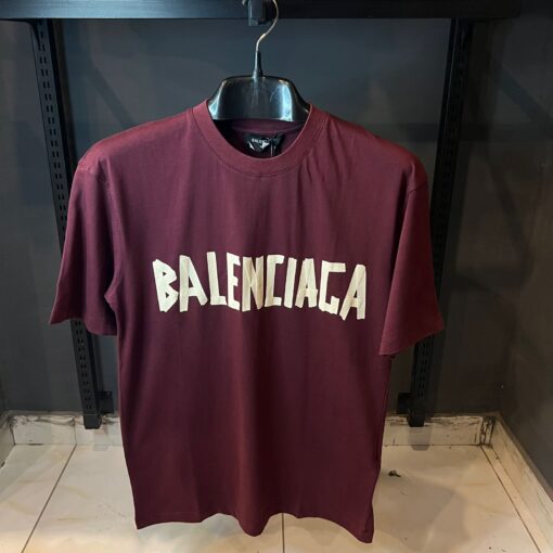 BB TAPE TYPE T-SHIRT IN DARK RED OVER SIZED