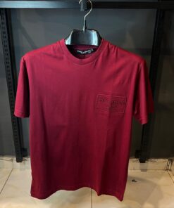 DG MAROON TSHIRT PUNCHED PATCHE OVER SIZED