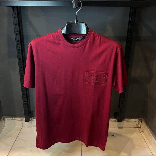 DG MAROON TSHIRT PUNCHED PATCHE OVER SIZED