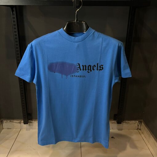 PA PARIS SPRAYED LOGO BLUE OVER SIZED T-SHIRT