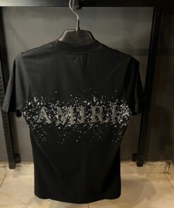 Alternative view of AR Black T Shirt Grey Logo Print Front Back