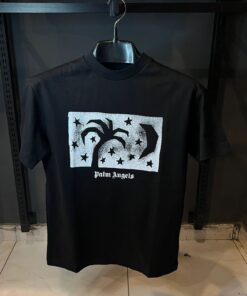 PA NIGHT SKY LOGO OVER SIZED BLACK TSHIRT -