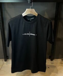 DG BLACK TSHIRT WHITE PRINT FRONT AND BACK OVER SIZED