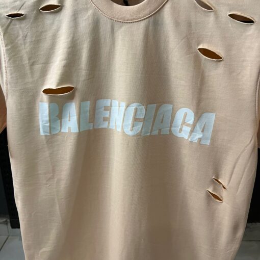 BB peach Archetype Logo Destroyed Over sized T-Shirt - Image 2