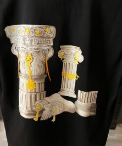 VR Logo Cotton Jersey Black Over sized T-shirt