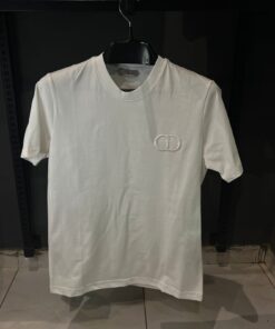 DR CD Icon White Over Sized Cotton Jersey Polo