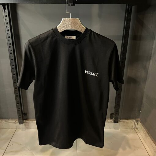 VR Logo Cotton Jersey Black Over sized T-shirt - Image 4