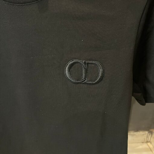 DR CD Icon Black Over Sized Cotton Jersey Polo - Image 2