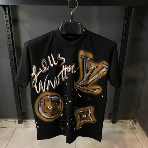 Louis V Men Over Sized T-Shirt With Designer Logo
