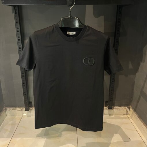 DR CD Icon Black Over Sized Cotton Jersey Polo