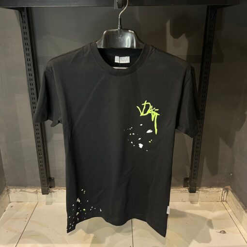 DR Men Cactus Jack Dior T-shirt Black Cotton Jersey